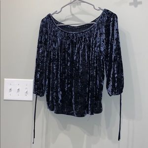american eagle crushed velvet top